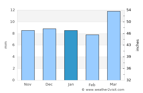 Maidi average rain in January