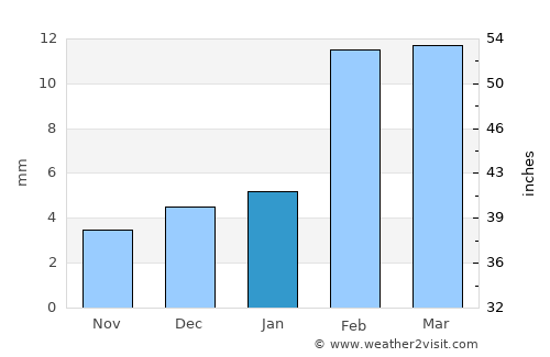 Mailsi average rain in January