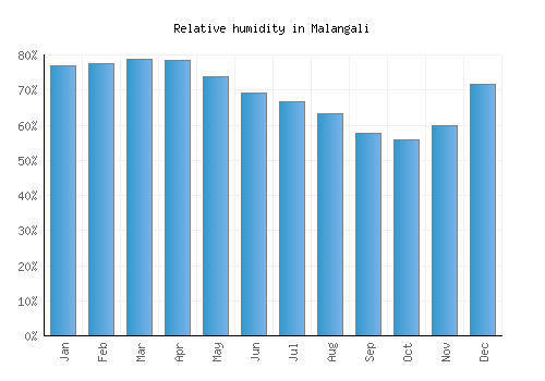 Malangali relative humidity averages