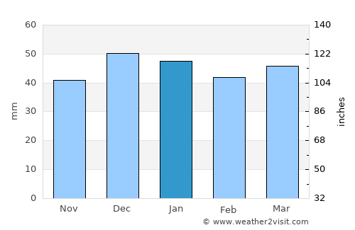 Malārd average rain in January