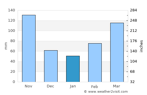Malikisi average rain in January