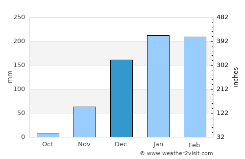 Malinyi average rain in December