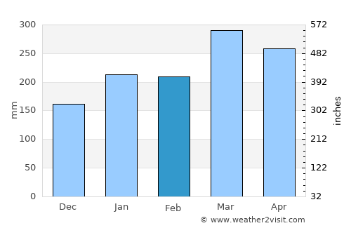 Malinyi average rain in February