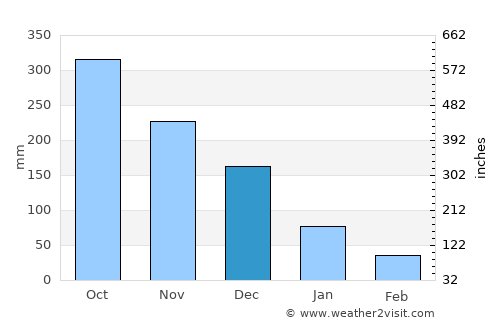 Malitbog average rain in December