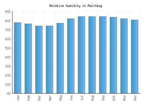 Malitbog relative humidity averages