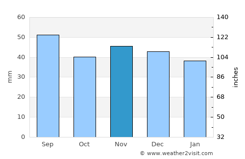 Malu cu Flori average rain in November