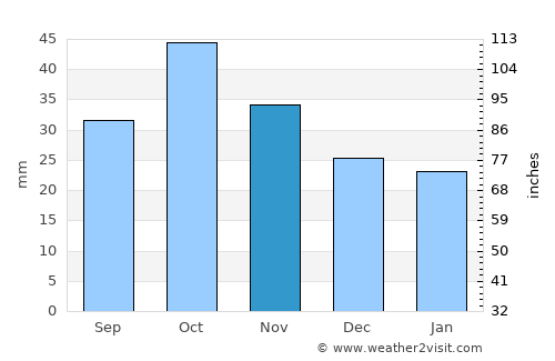 Mamontovo average rain in November