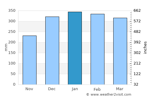 Mamuju average rain in January