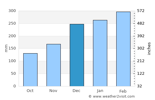 Manacapuru average rain in December