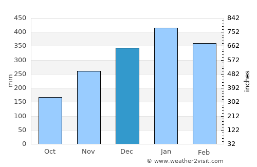 Manado average rain in December