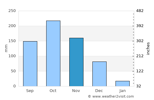 Manalūrpettai average rain in November