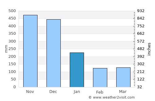 Manamrag average rain in January
