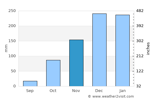 Manavgat average rain in November