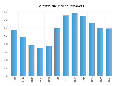 Mandamarri relative humidity averages