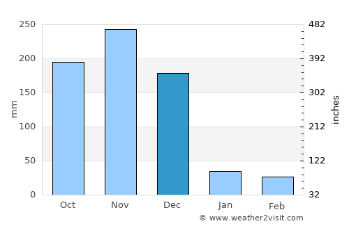 Mandapam average rain in December