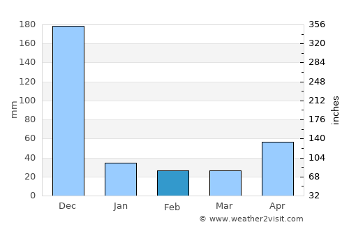Mandapam average rain in February