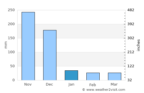 Mandapam average rain in January