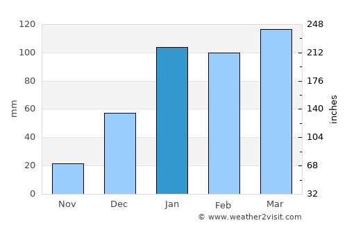 Mandi average rain in January