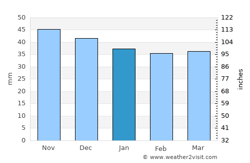 Măneşti average rain in January