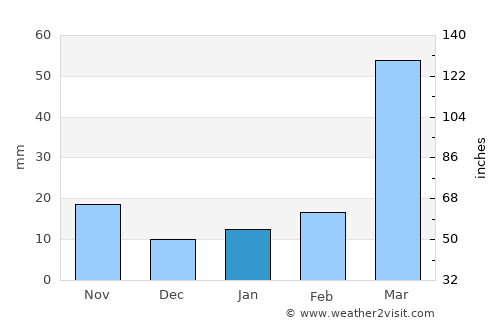 Mangaldai average rain in January