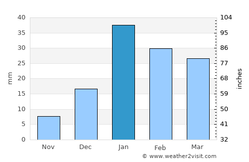 Manglaur average rain in January
