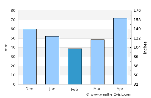 Manistee average rain in February