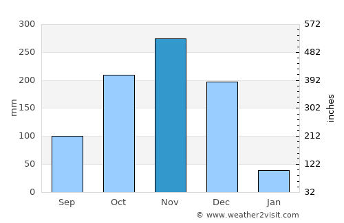 Mannargudi average rain in November