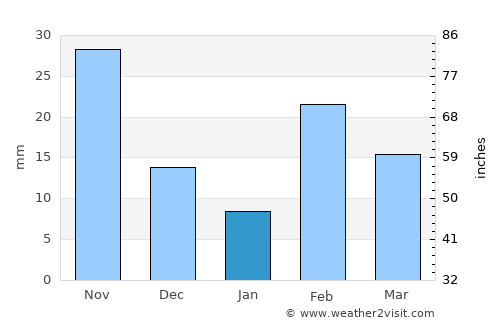 Manning average rain in January