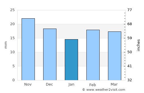 Mannum average rain in January