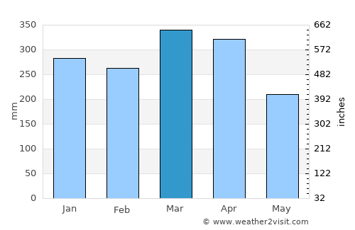 Manokwari average rain in March