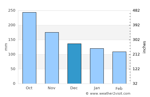 Manolo Fortich average rain in December