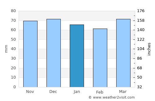 Mans average rain in January