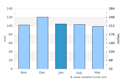 Mansfield average rain in January