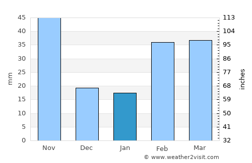 Manzanillo average rain in January