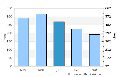 Maple Ridge average rain in January