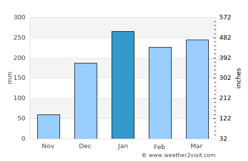 Maposeni average rain in January