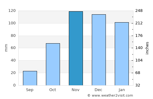Marbella average rain in November
