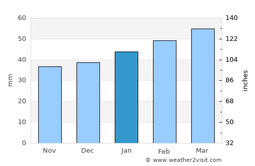 Marco average rain in January