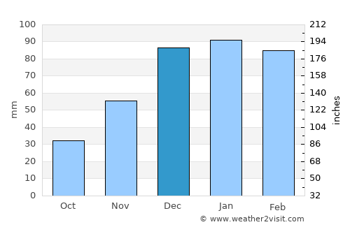 Mardin average rain in December