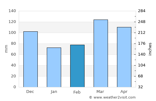 Marion average rain in February