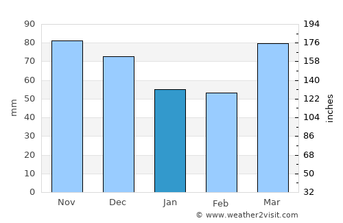 Marion average rain in January