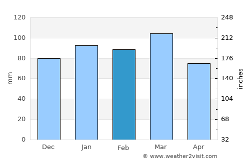Marion average rain in February