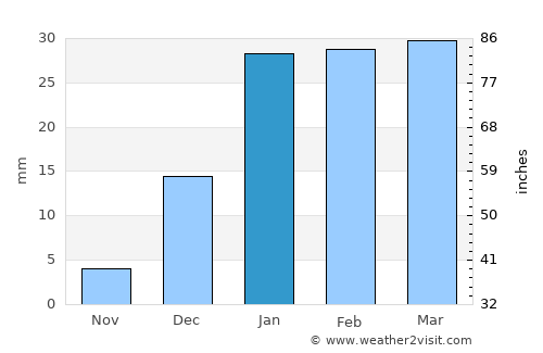 Markaz-e Ḩukūmat-e Sulţān-e Bakwāh average rain in January