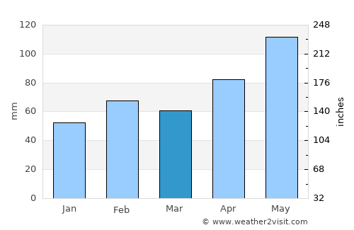 Marlin average rain in March