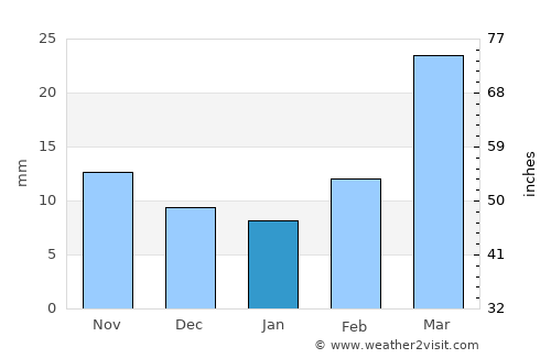 Martin average rain in January