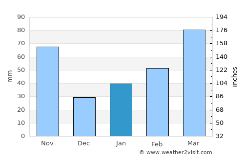 Marugame average rain in January