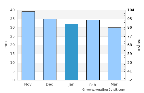 Maryborough average rain in January