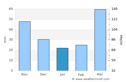 Maryville average rain in January