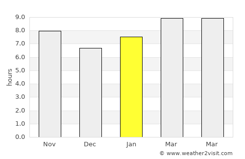 Mascota average rain in January