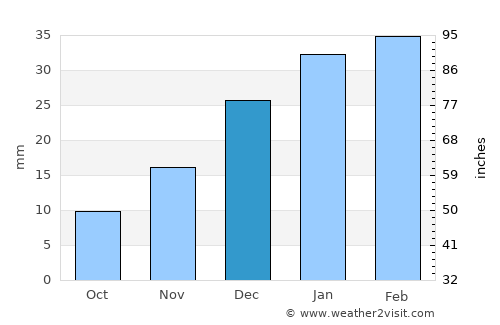 Mashhad average rain in December